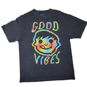 NEFF “Good Vibes” short sleeve tee shirt colorful tie dye high weed 420 cotton